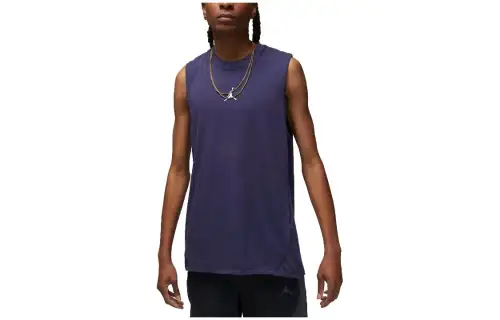Jordan Tank Tops Men's Dark Violet Crew Neck Moderate Other