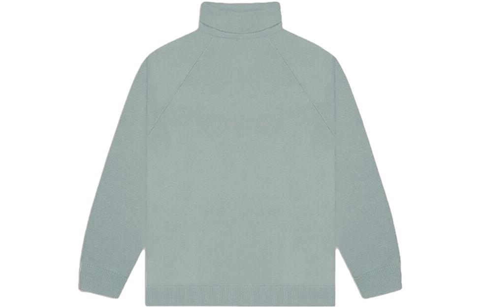 Fear of God Essentials Drop2 SS23 solid color knitted turtleneck American heavy sweater men's haze blue