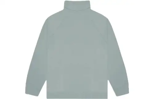 Fear of God Essentials Drop2 SS23 solid color knitted turtleneck American heavy sweater men's haze blue
