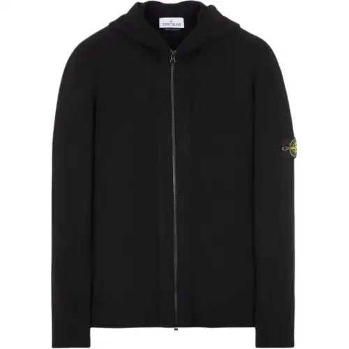 STONE ISLAND Sweaters Men's Black Hooded Moderate Other