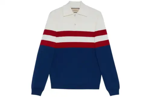 GUCCI Sweaters Men's Multicolor Polo Collar Moderate Other