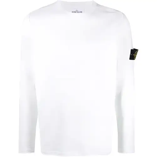 STONE ISLAND Sweaters Men's White Crew Neck Moderate Other