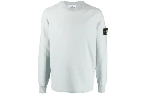 STONE ISLAND Sweaters Men's Ice Blue Crew Neck Moderate Other