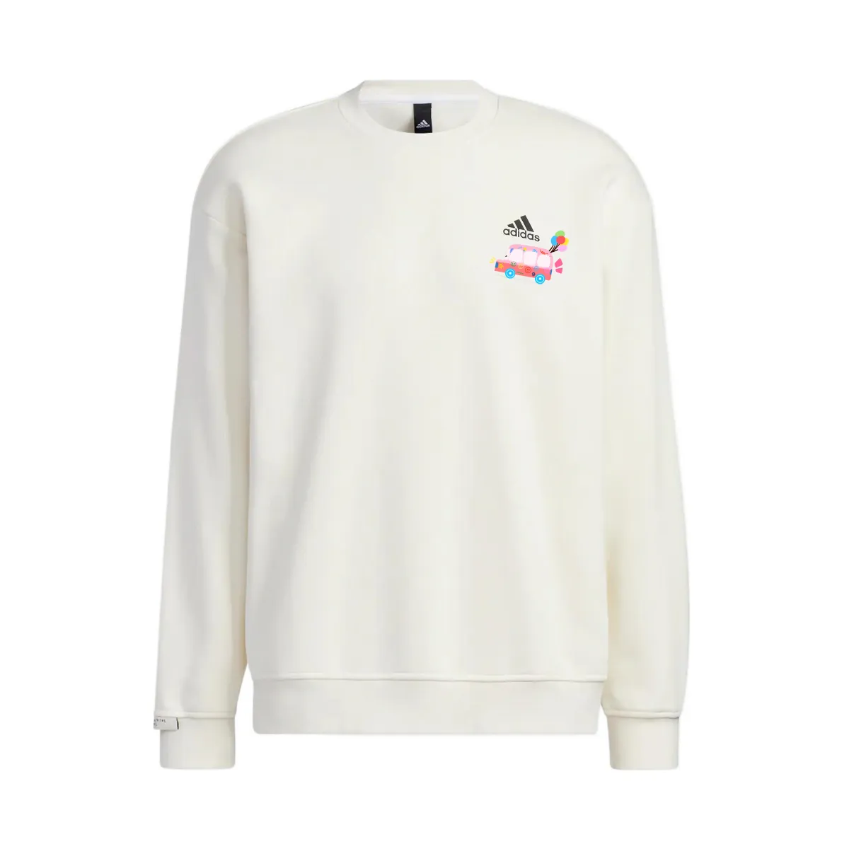 Adidas Sweatshirts Unisex White Crew Neck Moderate Regular