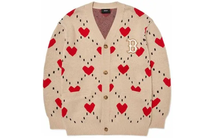 MLB Knitwear Unisex Beige Yellow