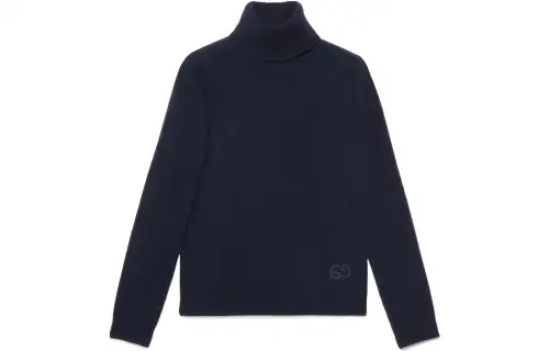 logo-embroidered cashmere jumper