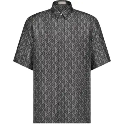 DIOR Shirt Men's Black Gray Color