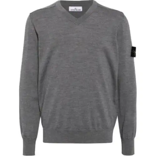 STONE ISLAND V neck Knit Jumper