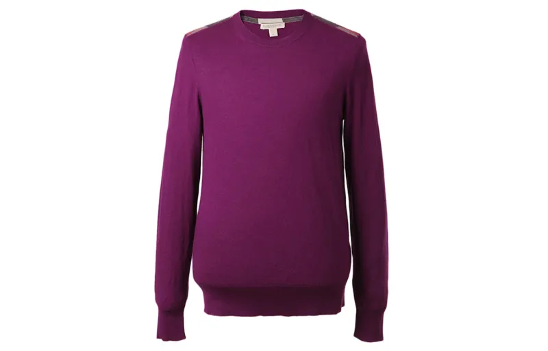 Burberry Sweaters Men's Purple Crew Neck Moderate Other