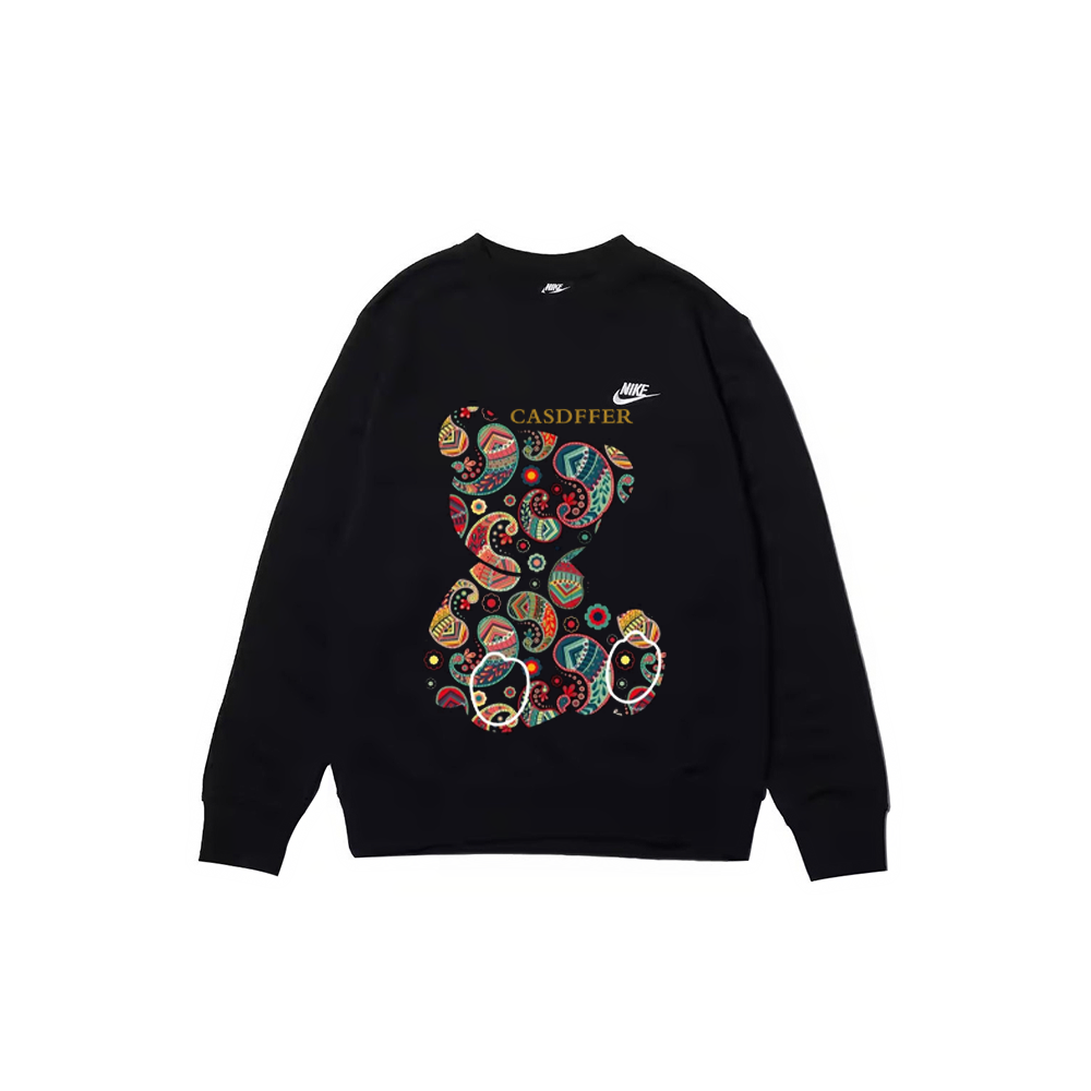 Nike, uniform, amber black long-sleeve with a round collar, custom-made, classic length