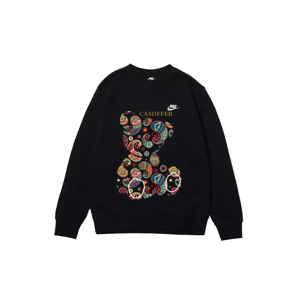 Nike Sweatshirts Men's Black Crew Neck Moderate Regular