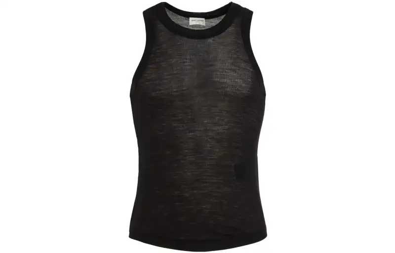 SAINT LAURENT Tank Tops Men's Black