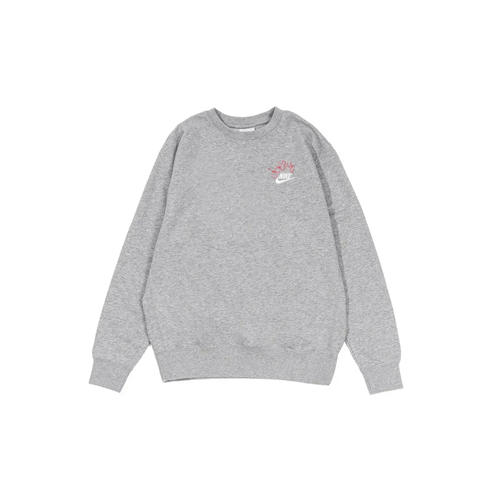 Nike Sweatshirts Men's Gray Crew Neck Moderate Regular