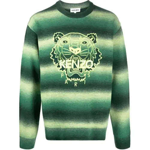 KENZO Sweaters Men's Green Crew Neck Moderate