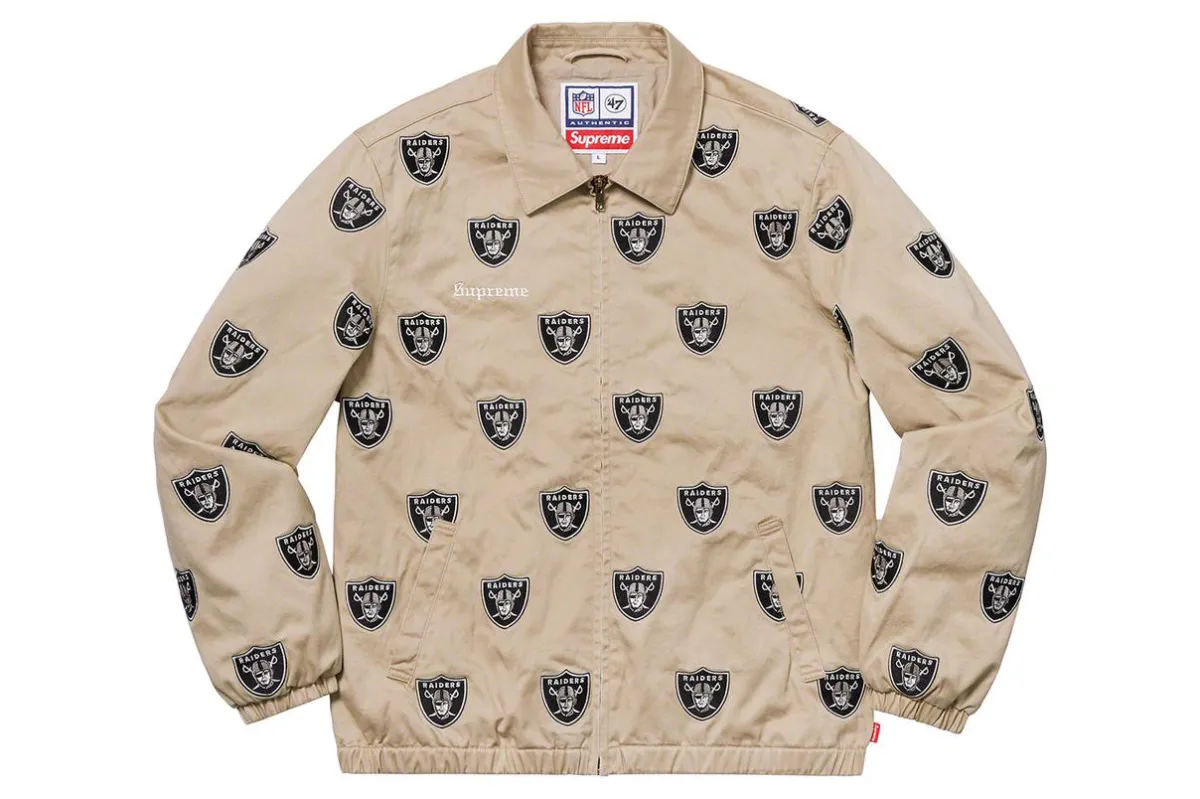 Supreme Nfl X Raiders X '47 Embroidered Harrington Jacket