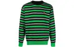 【Previous Season】striped floral-embroidered jumper