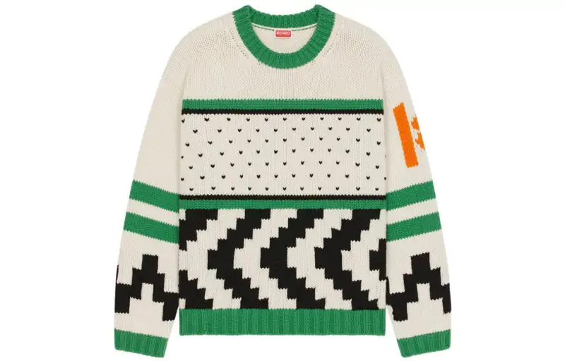 KENZO X Nigo Holiday Season Sweaters Unisex Green Crew Neck Moderate Other