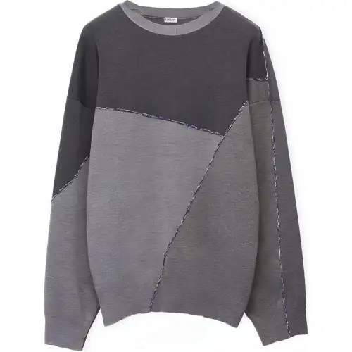 LOEWE Sweaters Men's Gray Crew Neck Moderate Other