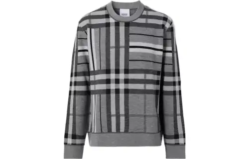 【Previous Season】check-pattern wool jumper