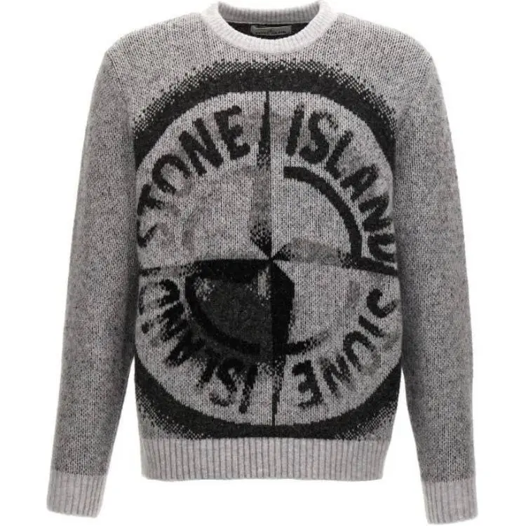 STONE ISLAND Logo Printed Crewneck Sweater