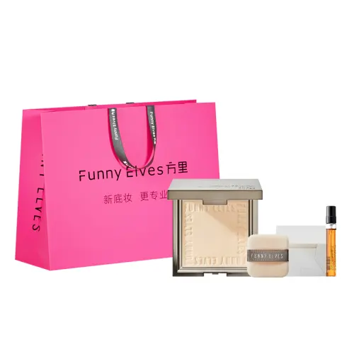 FunnyElves, powder, perfume, makeup primer, waterproof set, oil sheen control, long-term effect, does not leave marks on the skin, 7g, 12g, 6 ml, Birthday gift