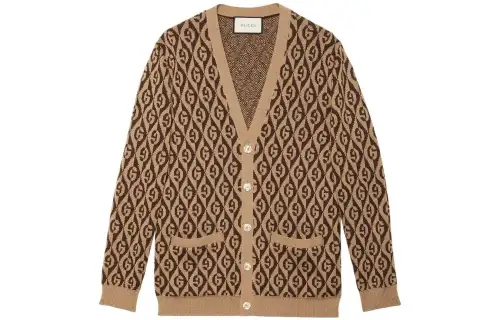 GUCCI Pre Owned 10's G Rhombus Cardigan