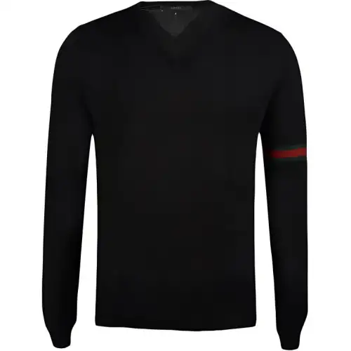 GUCCI Sweaters Men's Black Crew Neck Moderate Other