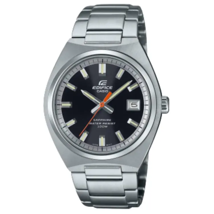 CASIO EDIFICE Quartz Movement Stainless Steel Strap Watch Men's Watches Black Dial