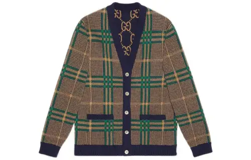 GUCCI FW22 Knitwear Men's Blue Camel