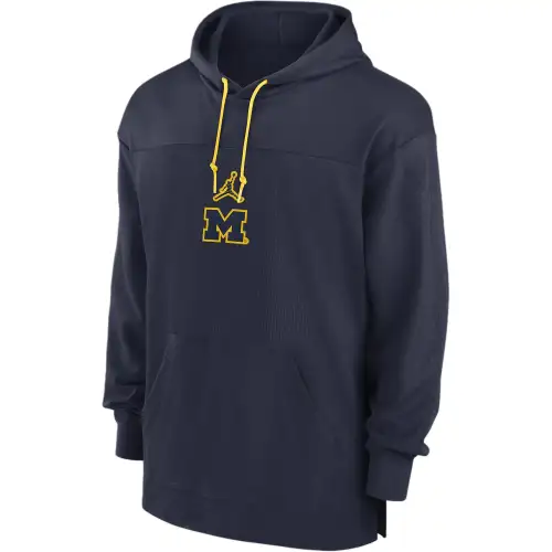 Jordan Michigan Wolverines Sideline Jersey Men's Jordan Dri-FIT College Pullover Hoodie