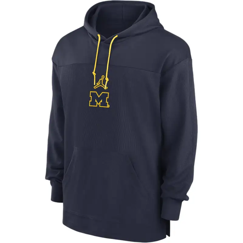 Jordan Michigan Wolverines Sideline Jersey Men's Jordan Dri-FIT College Pullover Hoodie