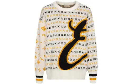 EVISU Sweaters Men's Beige Crew Neck Moderate