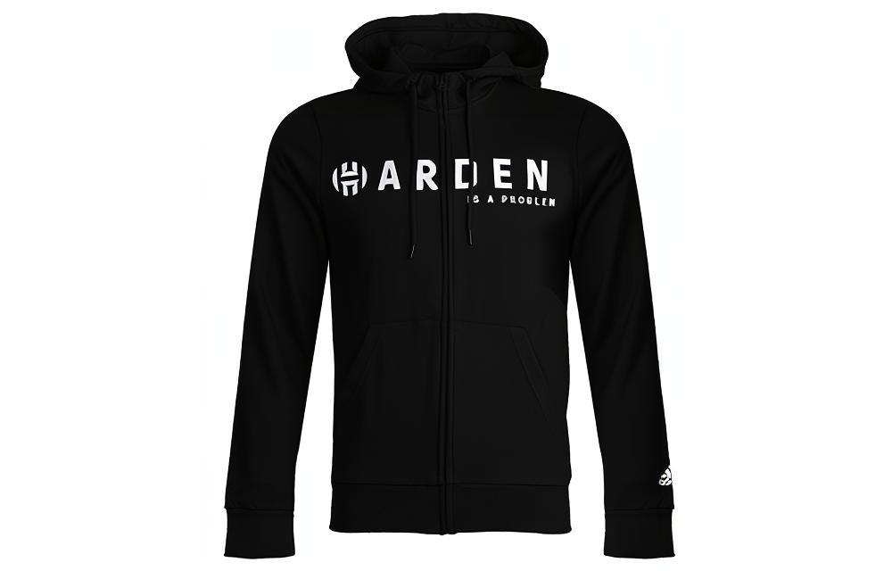 Мужская куртка adidas Harden FZ (черная) — фото 1