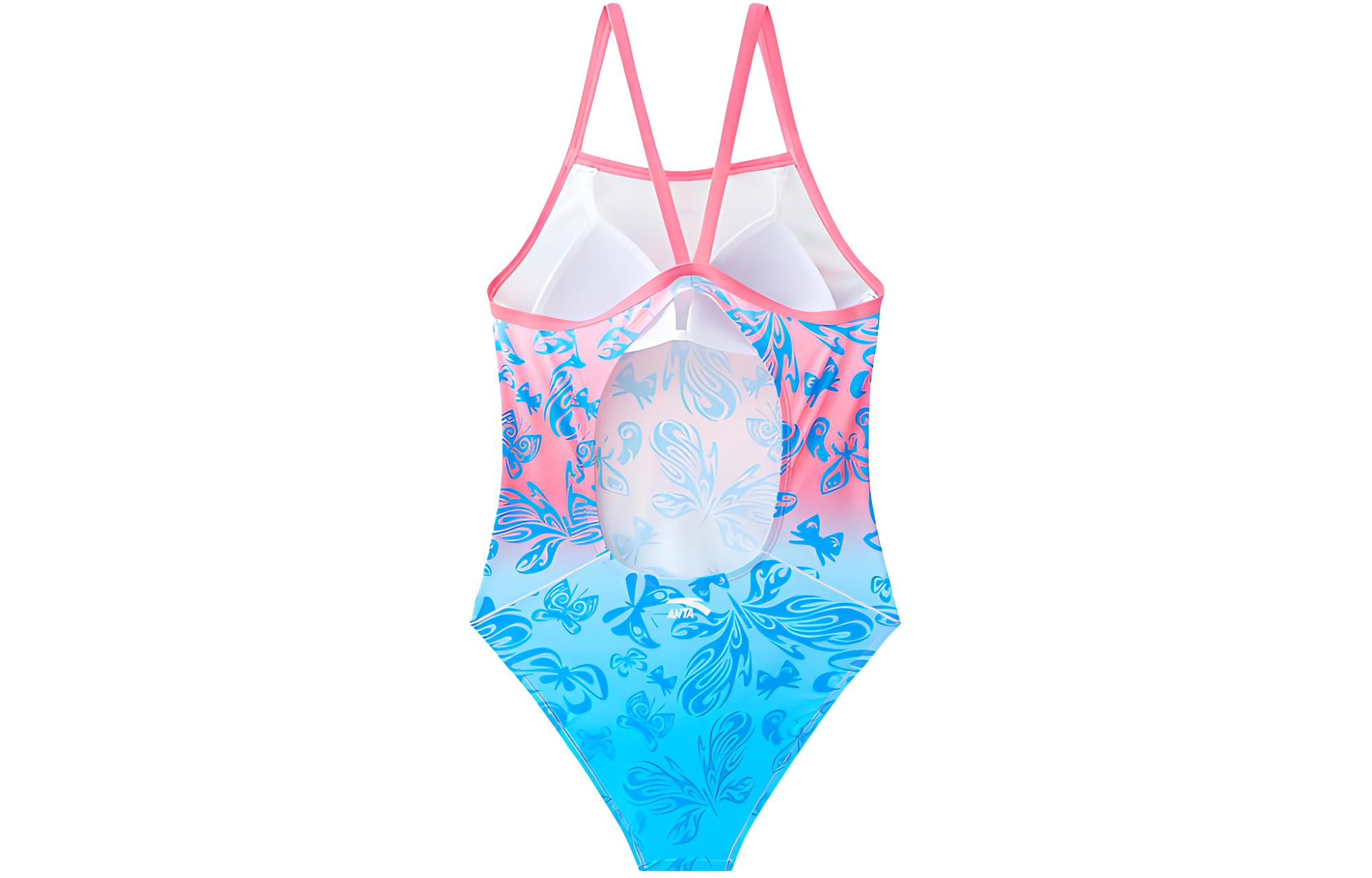 Anta One piece Swimsuit Women’s Pure White/Butterfly Rose Pink/Light Butterfly Blue