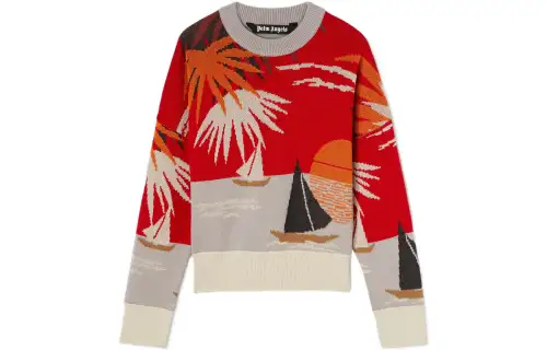 PALM ANGELS Hawaii Cropped Sweatshirt
