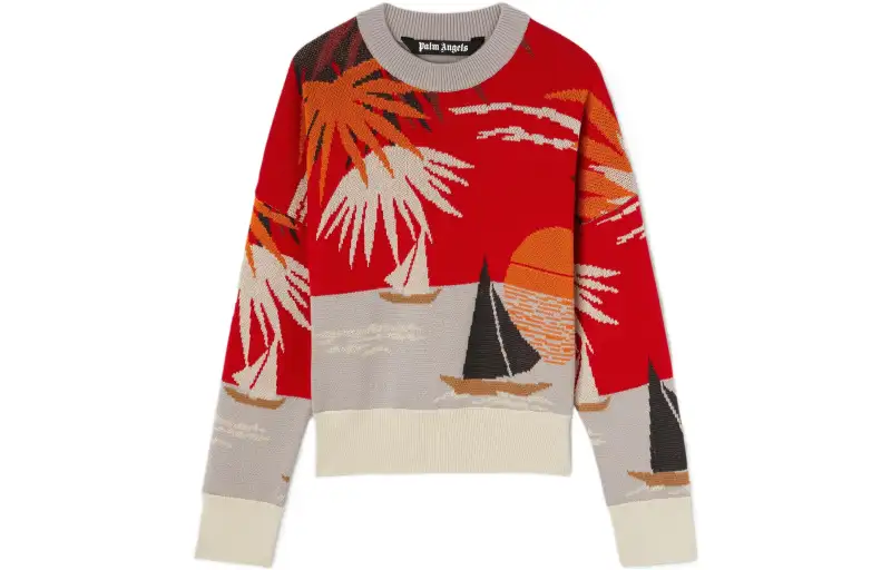 PALM ANGELS Hawaii Cropped Sweatshirt