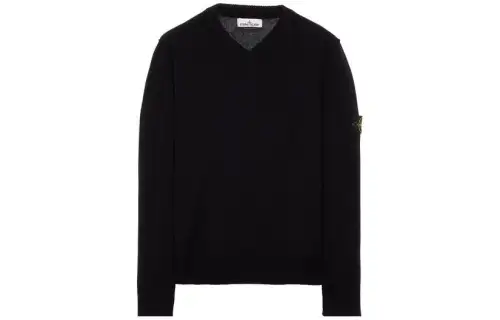 STONE ISLAND Sweaters Men's Black V Neck Moderate Other
