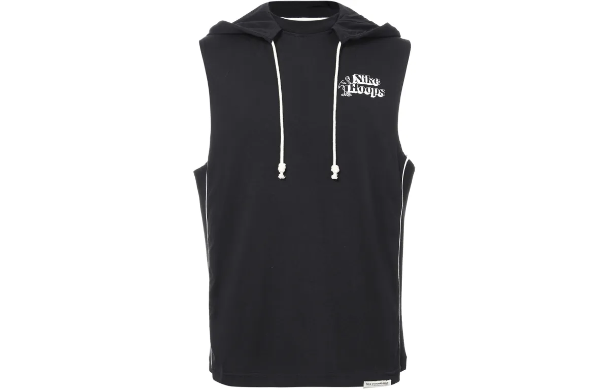 Nike Dri-FIT Standard Issue Logo Breathable Hooded Vest Black