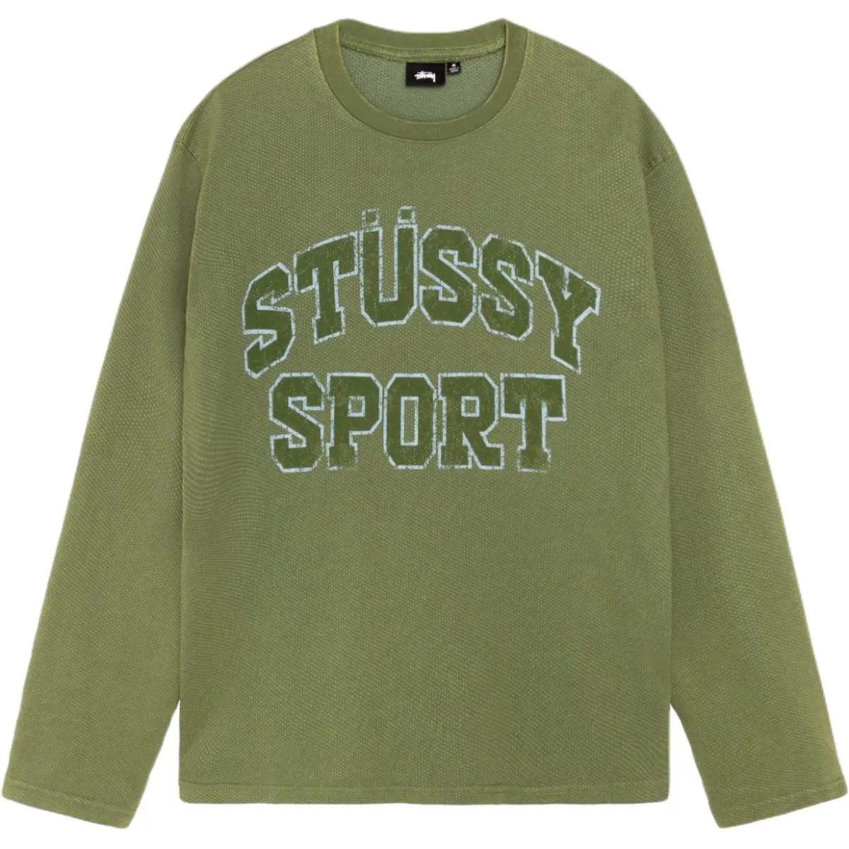 Stussy 2 Tone Cotton Mesh Crew
