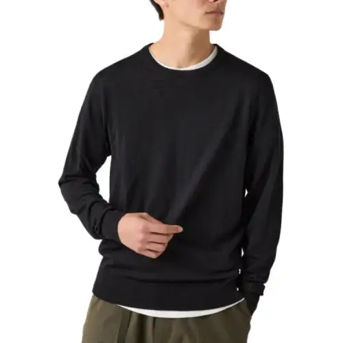 UNIQLO Sweaters Men's Black Crew Neck Moderate Other