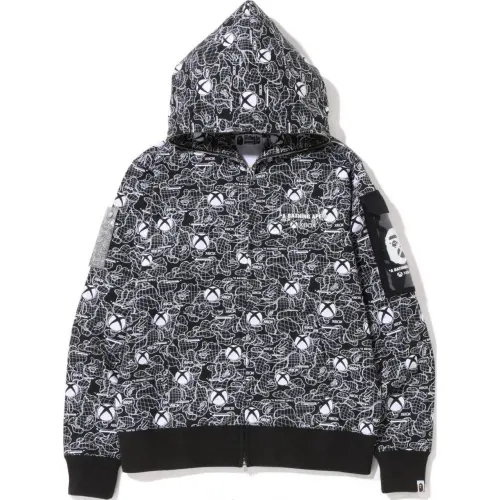 A BATHING APE X XBOX CAMO FULL ZIP HOODIE