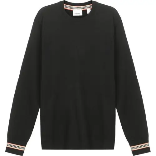 Burberry Sweaters Men's Black Crew Neck Moderate Other