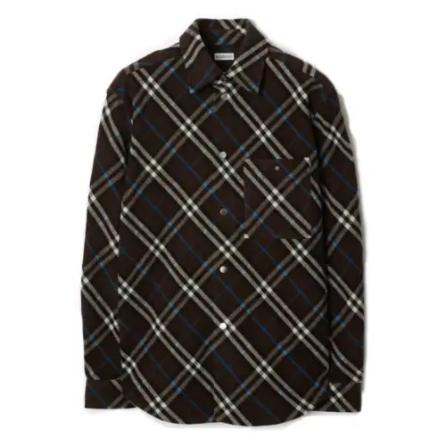 Burberry check-pattern wool shirt