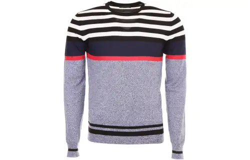PRADA Sweaters Men's Gray Crew Neck Moderate A Line