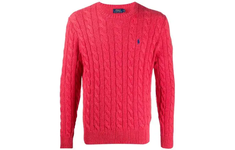 【Best of: PromotionsPrevious Season】logo-embroidered cable-knit sweatshirt