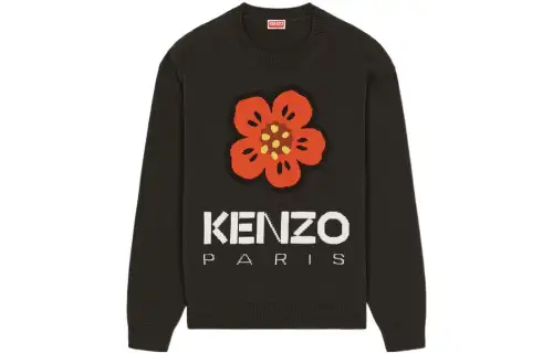 KENZO Boke Flower Logo Intarsia Crewneck Jumper