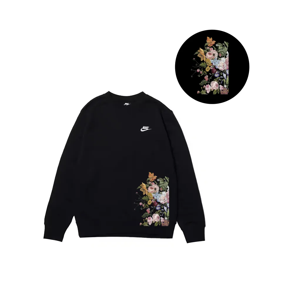 Nike Sweatshirts Men's Black Crew Neck Moderate
