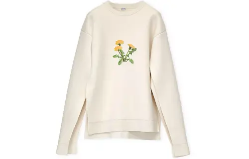 LOEWE Sweaters Men's White Crew Neck Moderate Other