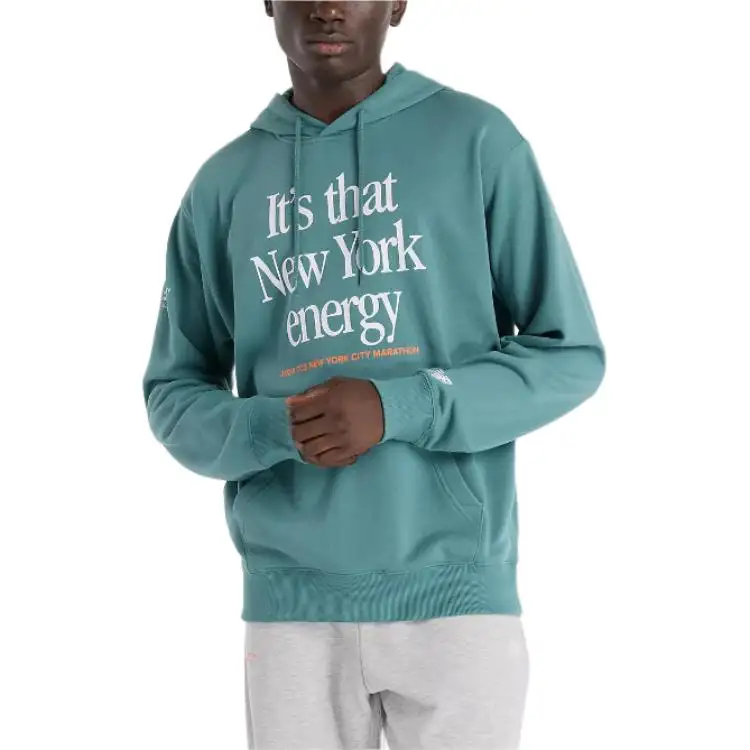 New Balance NYC MarathonFrench Terry Graphic Hoodie Sweatshirt Men's Green