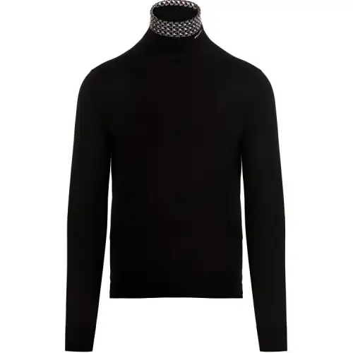 PRADA Sweaters Men's Black Turtleneck Moderate Other